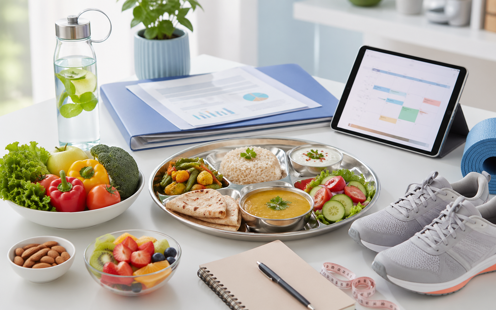 Food, lifestyle, and nutrition planning visual